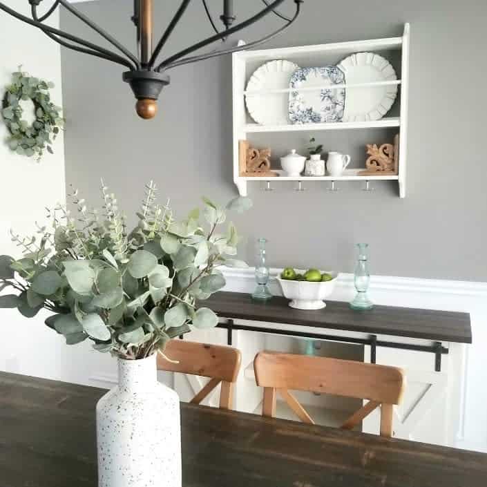 Farmhouse dining room gallery wall