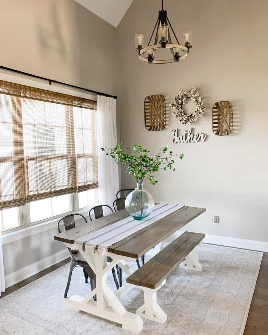 Farmhouse dining room gallery wall