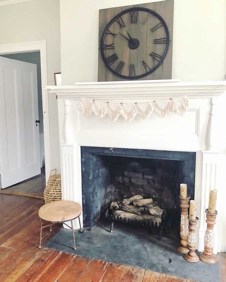 traditional fireplace with mantelpiece