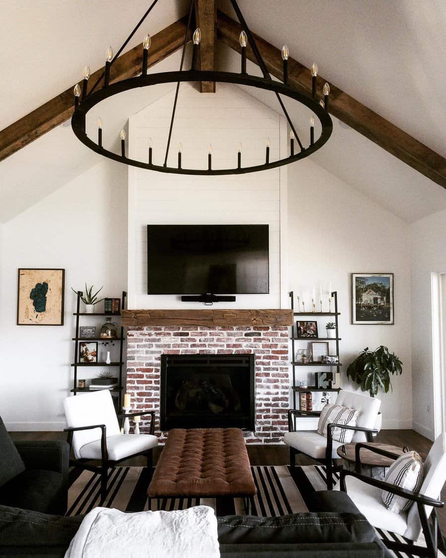 Exposed ceiling beams