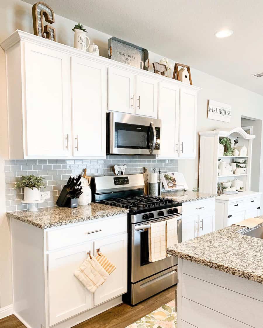 Farmhouse white cabinets