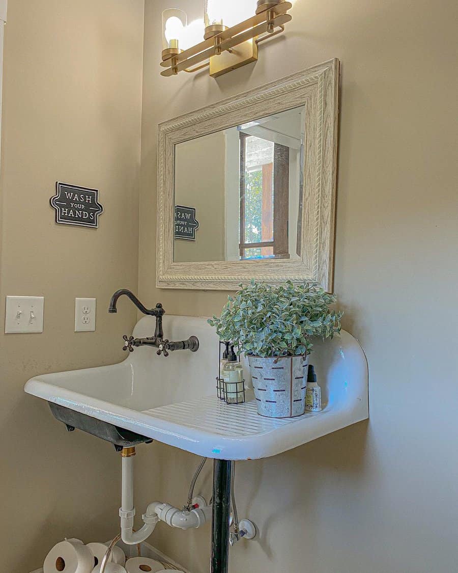 Bathroom sink with vintage fixtures