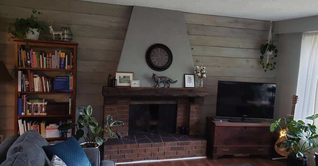 Fireplace accent wall