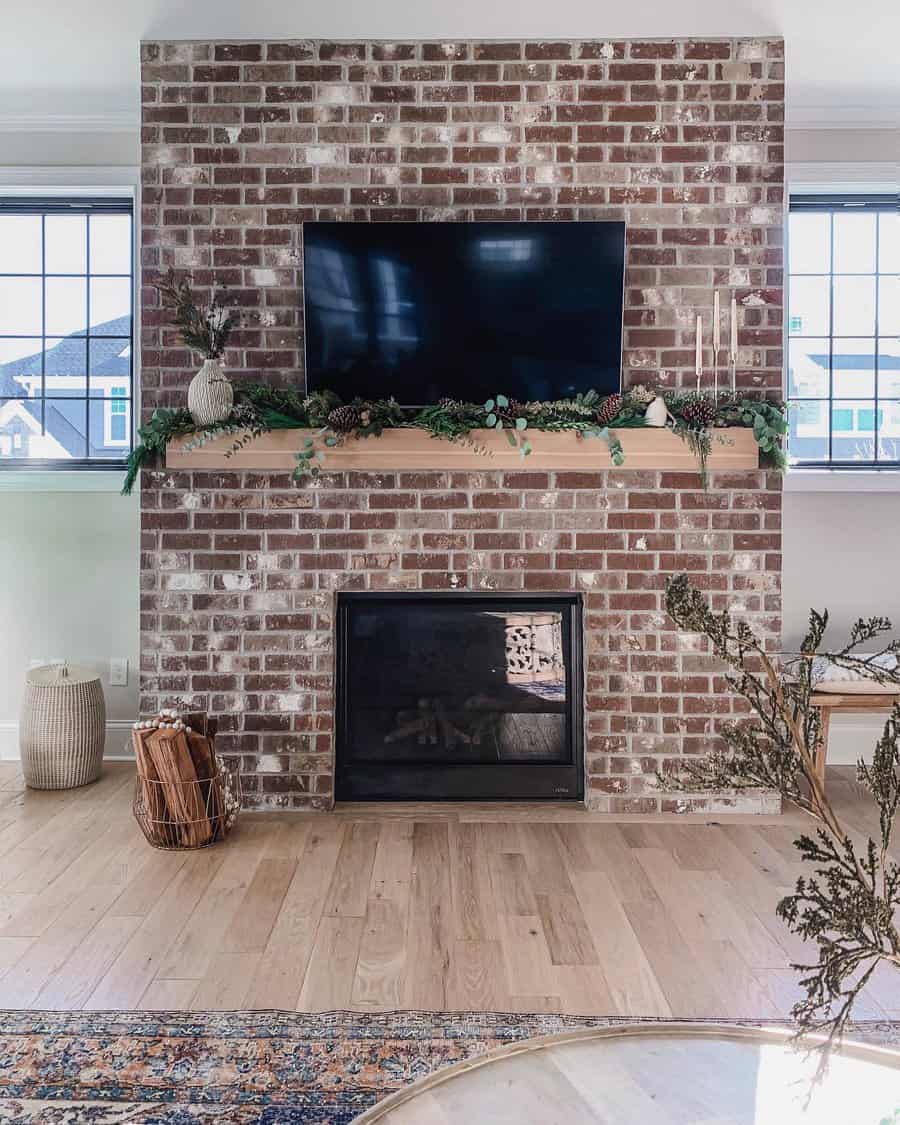 Fireplace accent wall