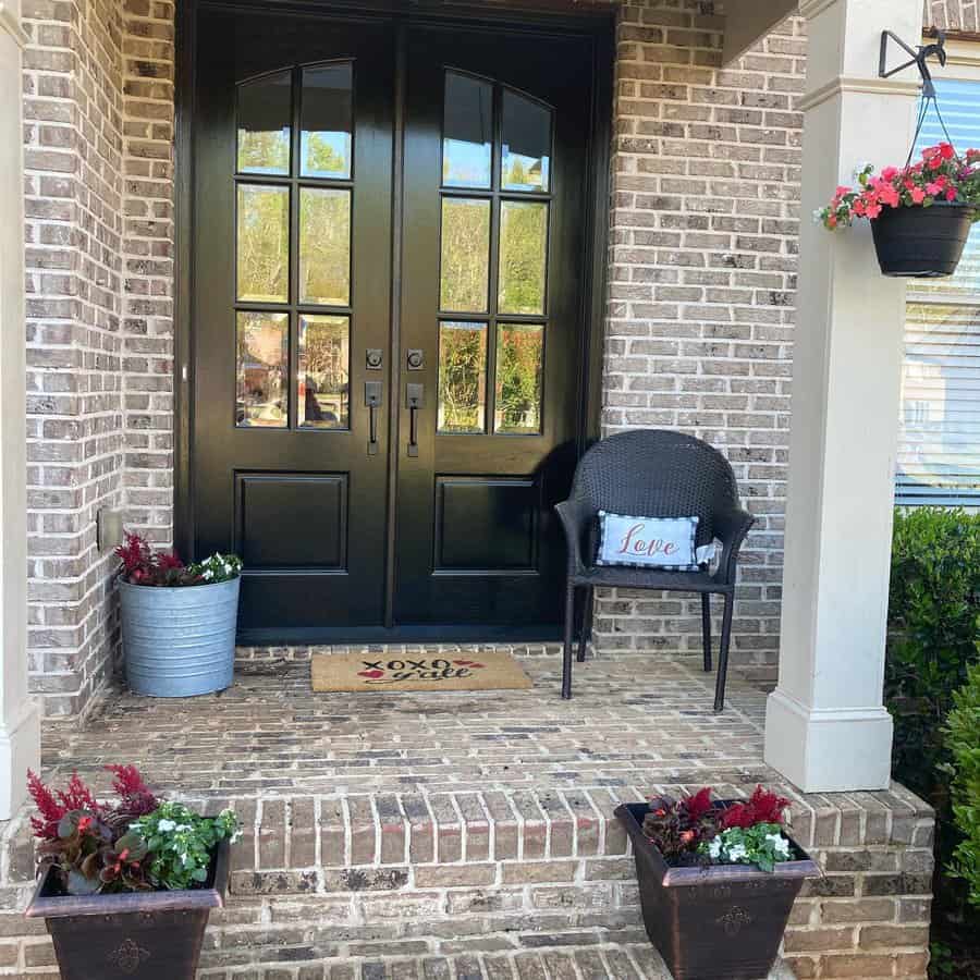 porch with flowers