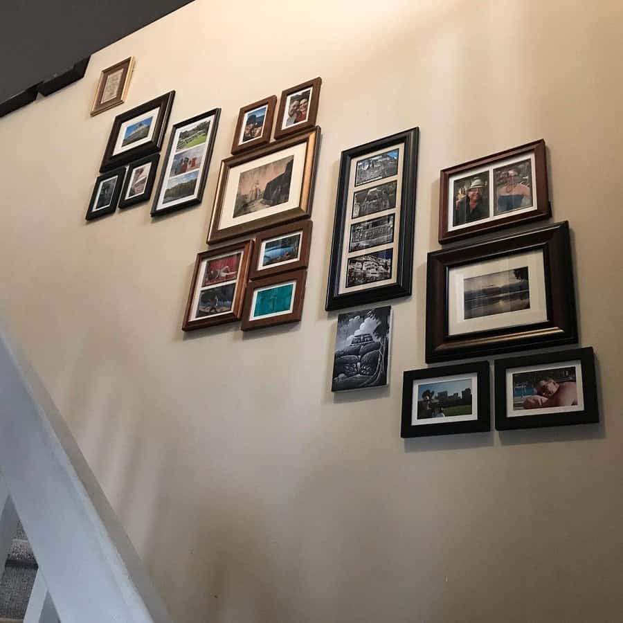 Staircase wall collage