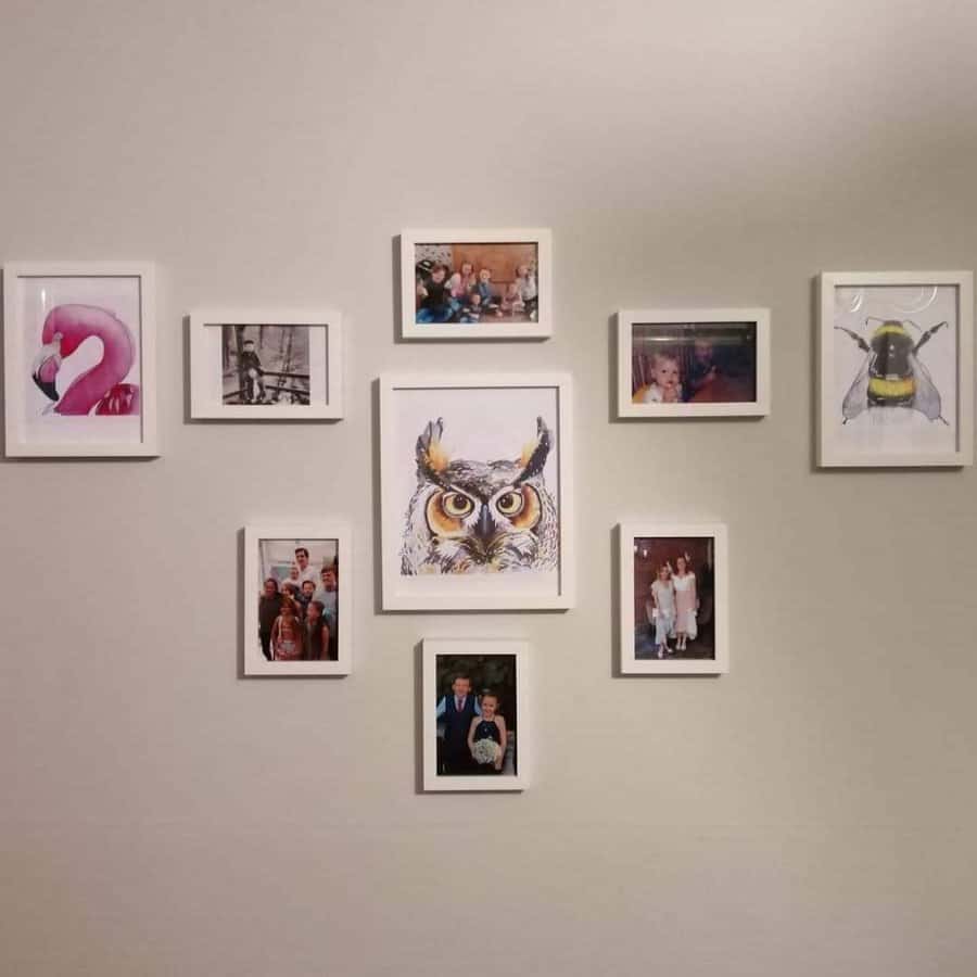 Family picture wall collage