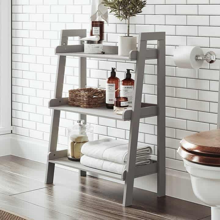 Freestanding bathroom shelf