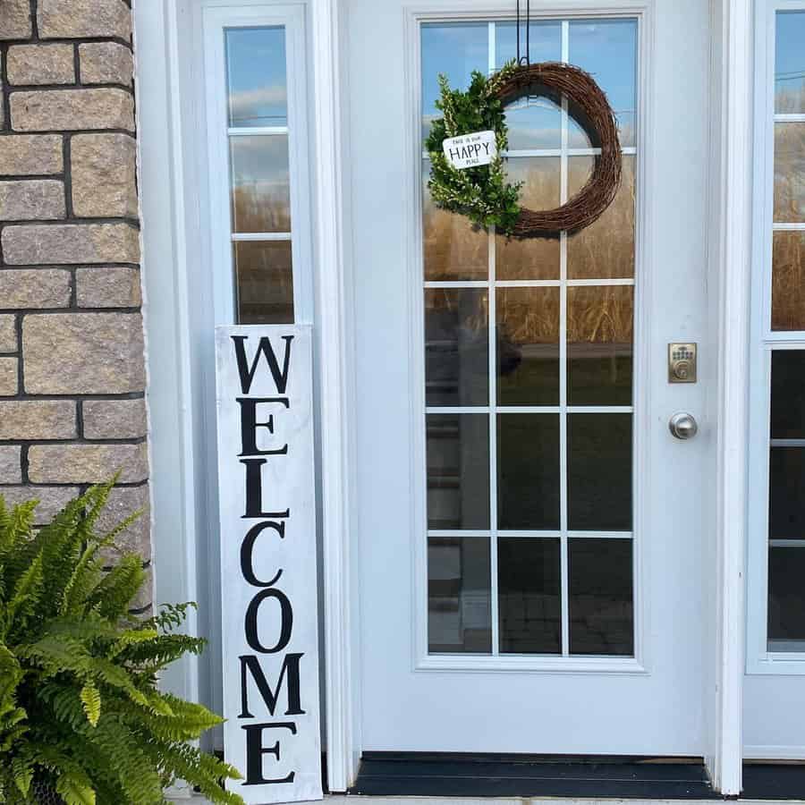 Welcome sign for front door