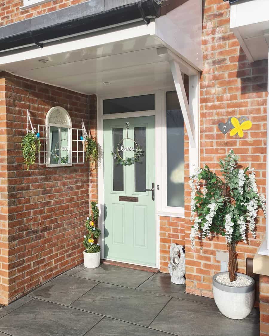 Porch ceiling with canopy overhang