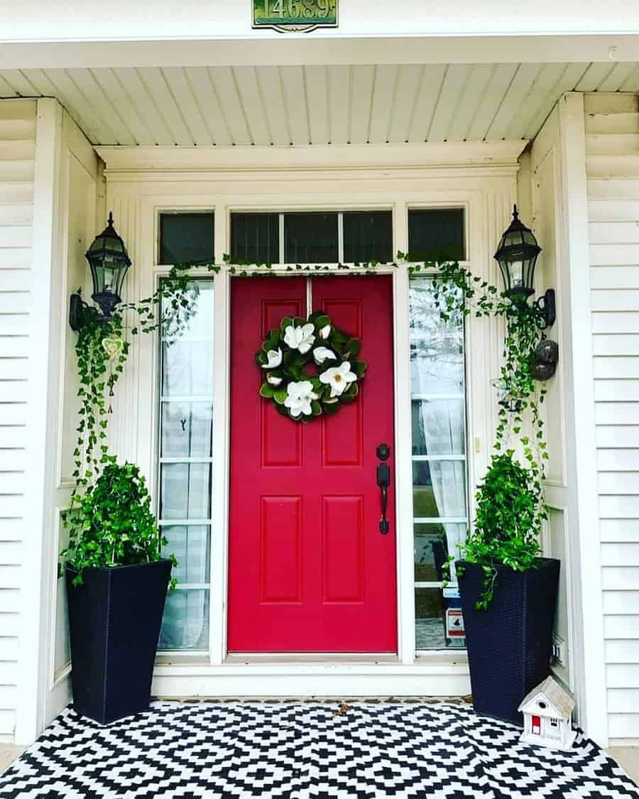 All white porch ceiling  