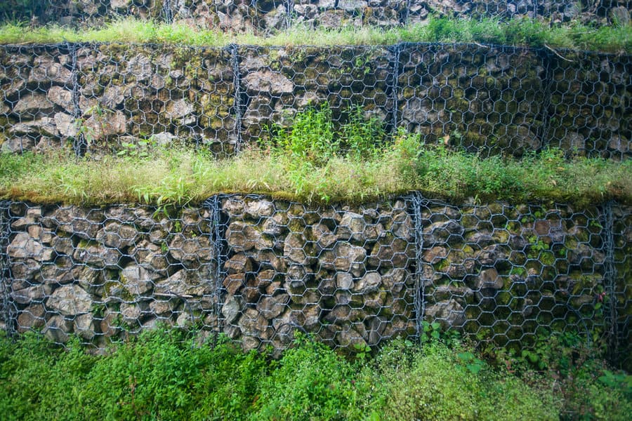 Gabion wall