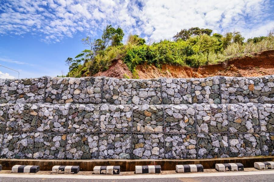 Gabion wall