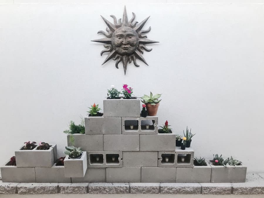 cinder block containers for succulents
