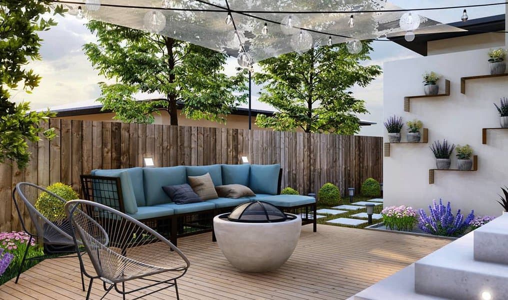 Patio Garden with Greenery