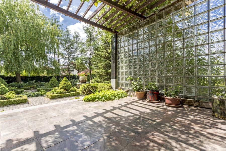 Pergola with vertical garden