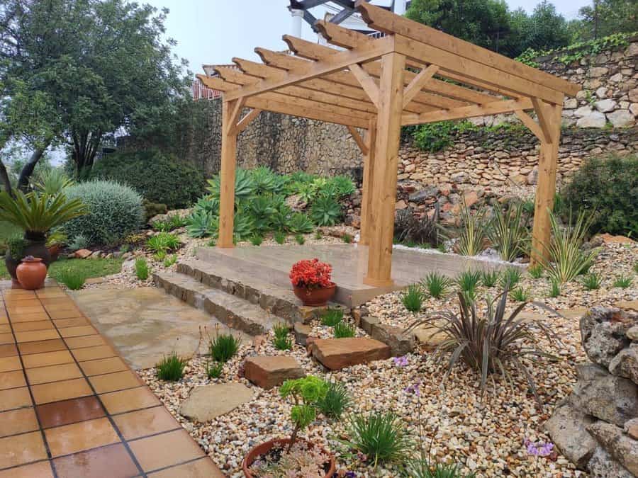 Pergola with vertical garden