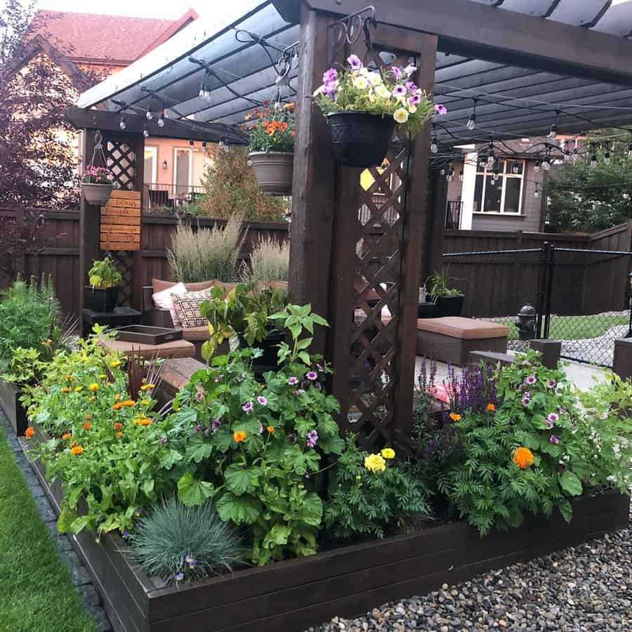 Pergola with vertical garden