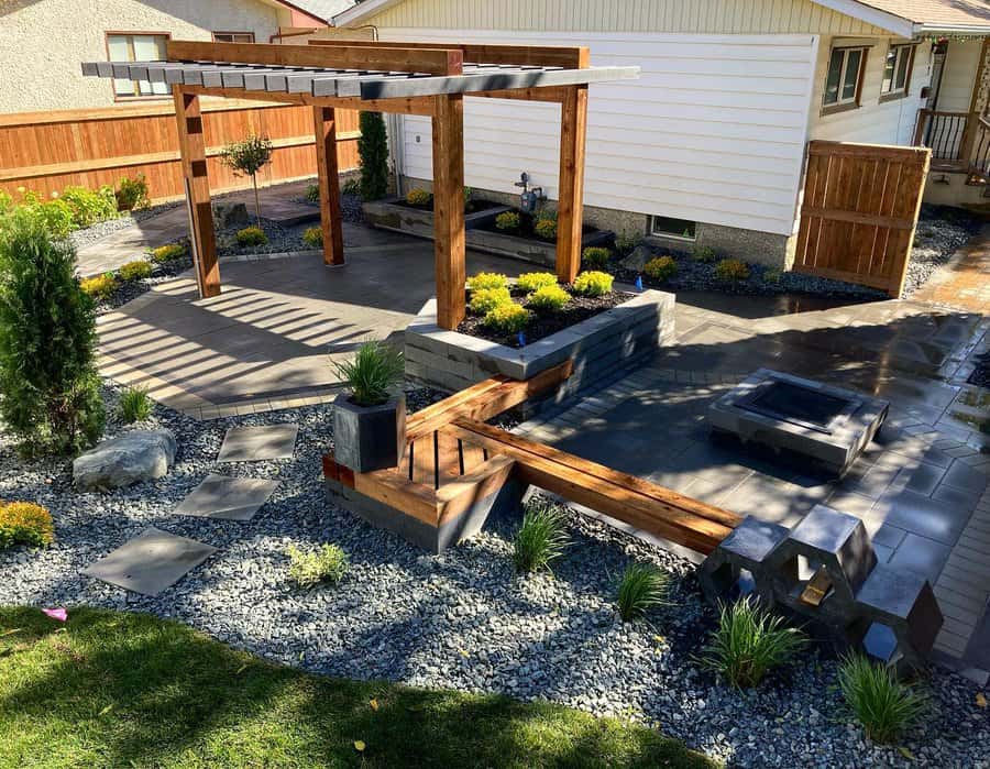 Pergola with vertical garden