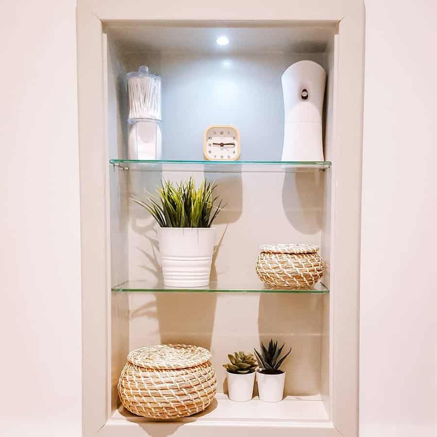 Glass bathrooms shelves
