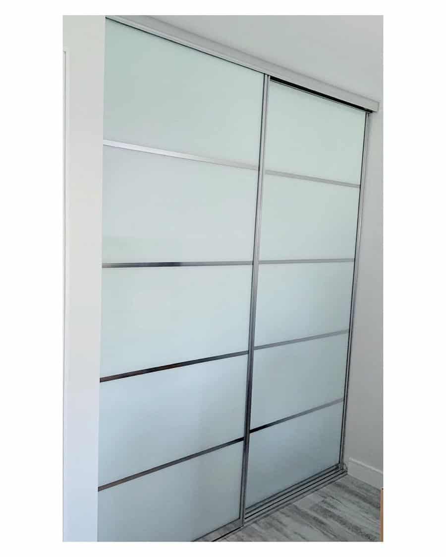 Frosted glass closet doors 