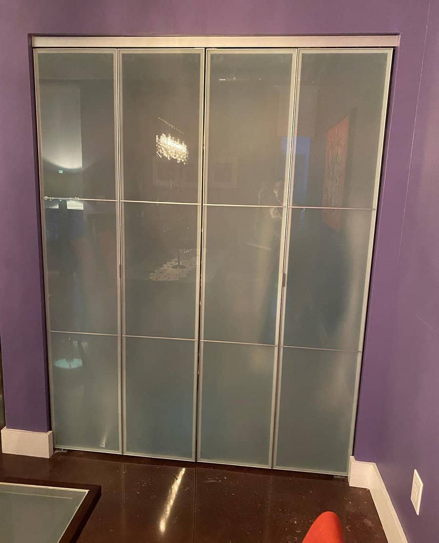 Frosted glass closet doors 