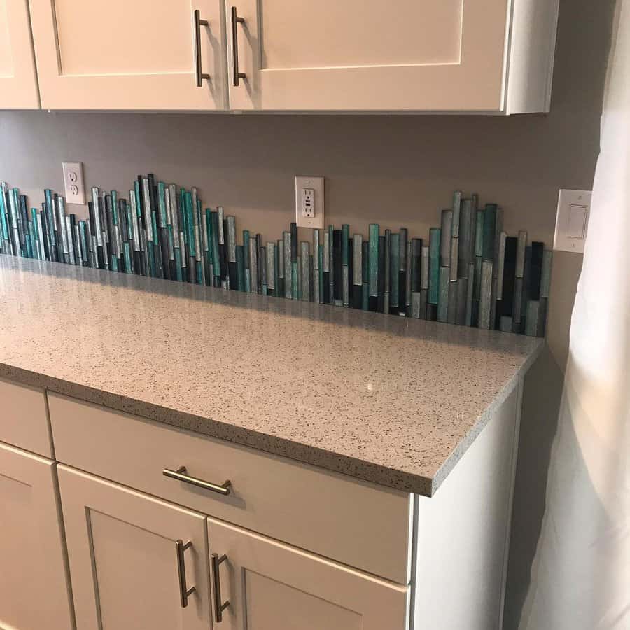 Mosaic tile kitchen backsplash