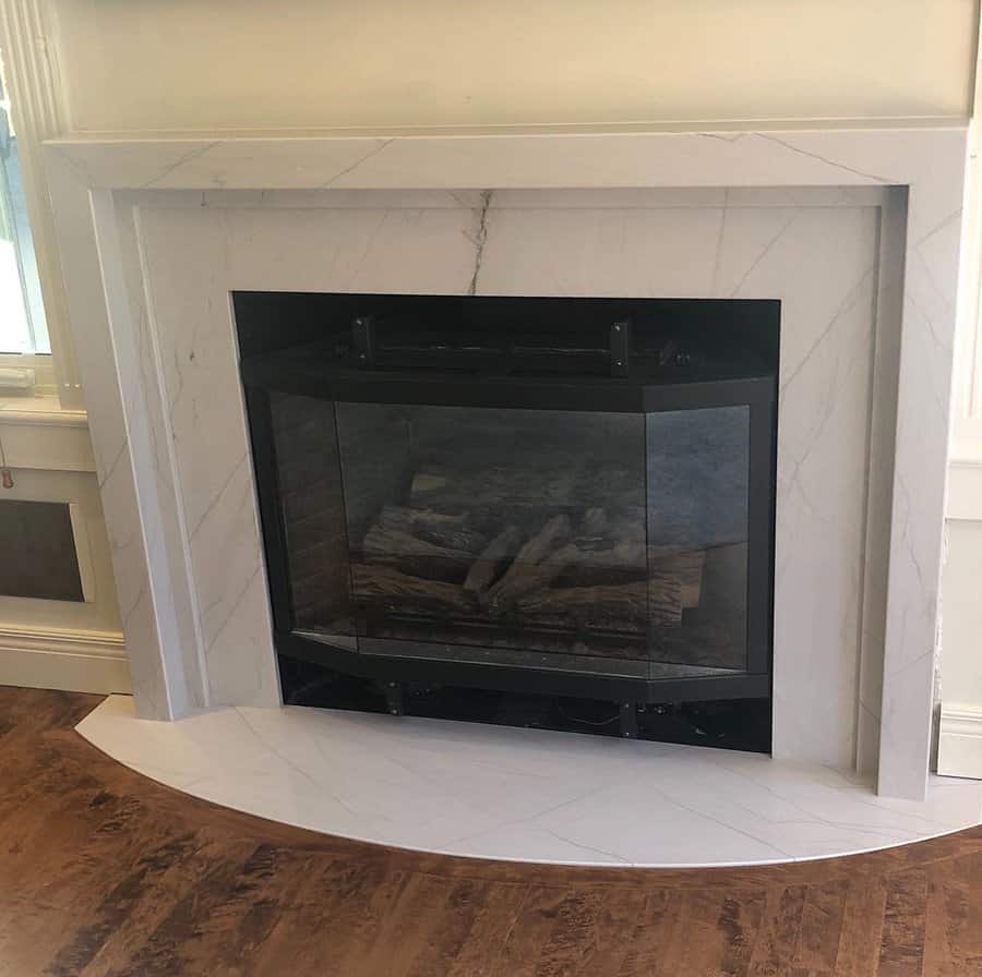 Granite fireplace surround