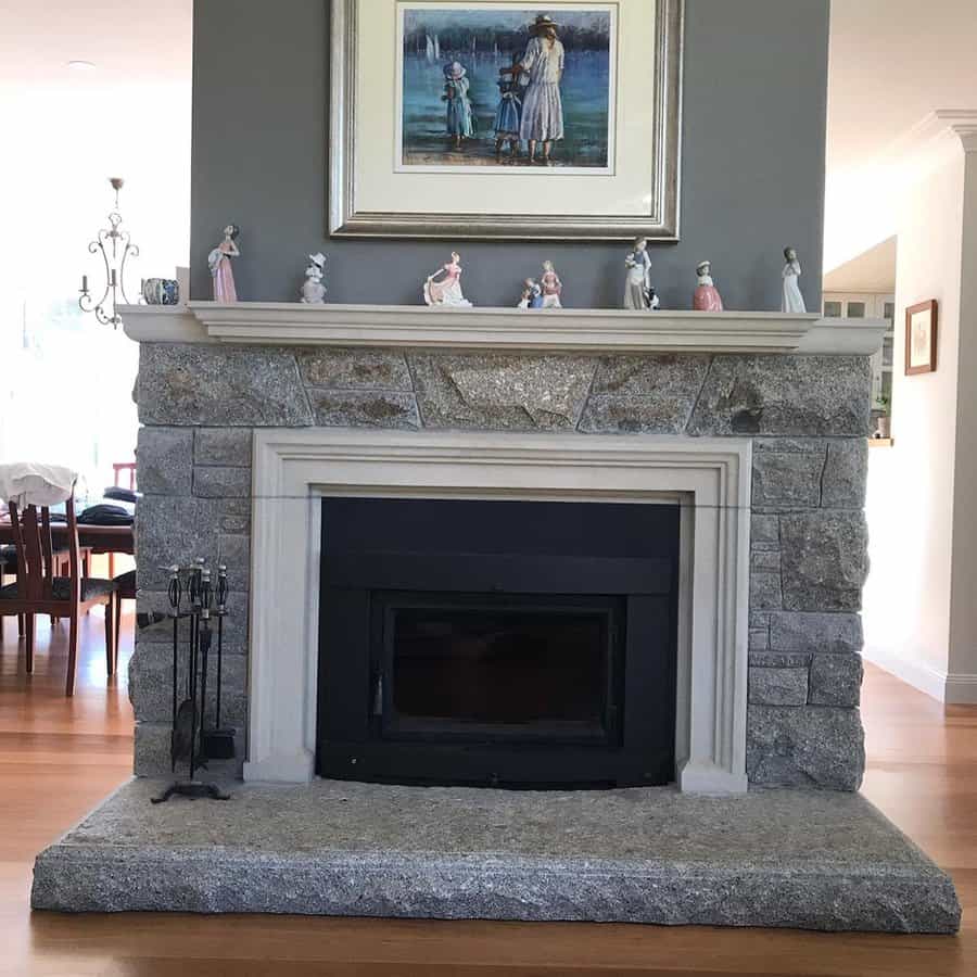 Granite fireplace surround