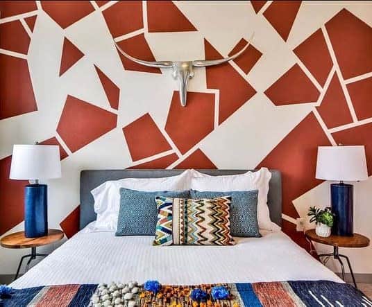 Geometric wall paint