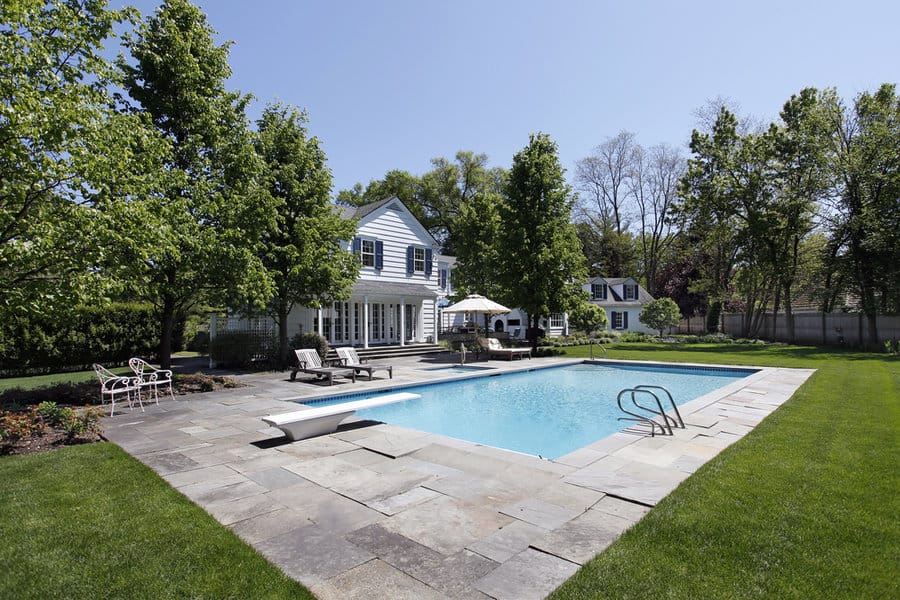 Grass pool landscape