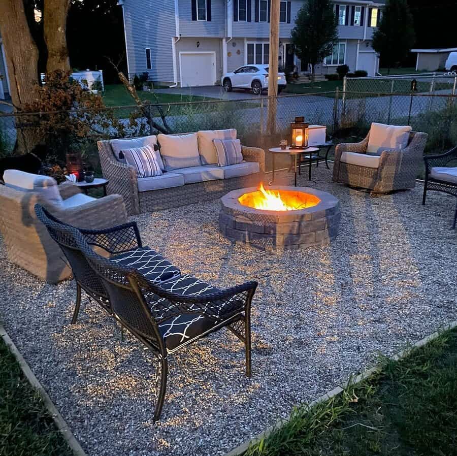 Pebble patio