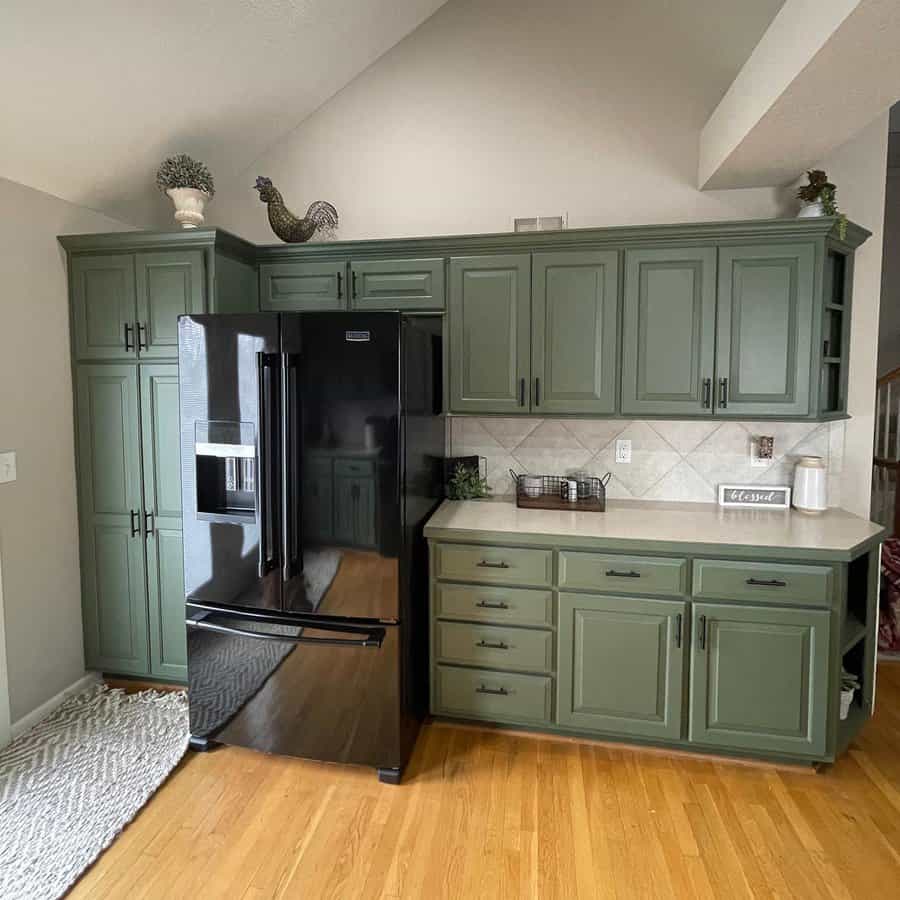 sage green kitchen cabinet