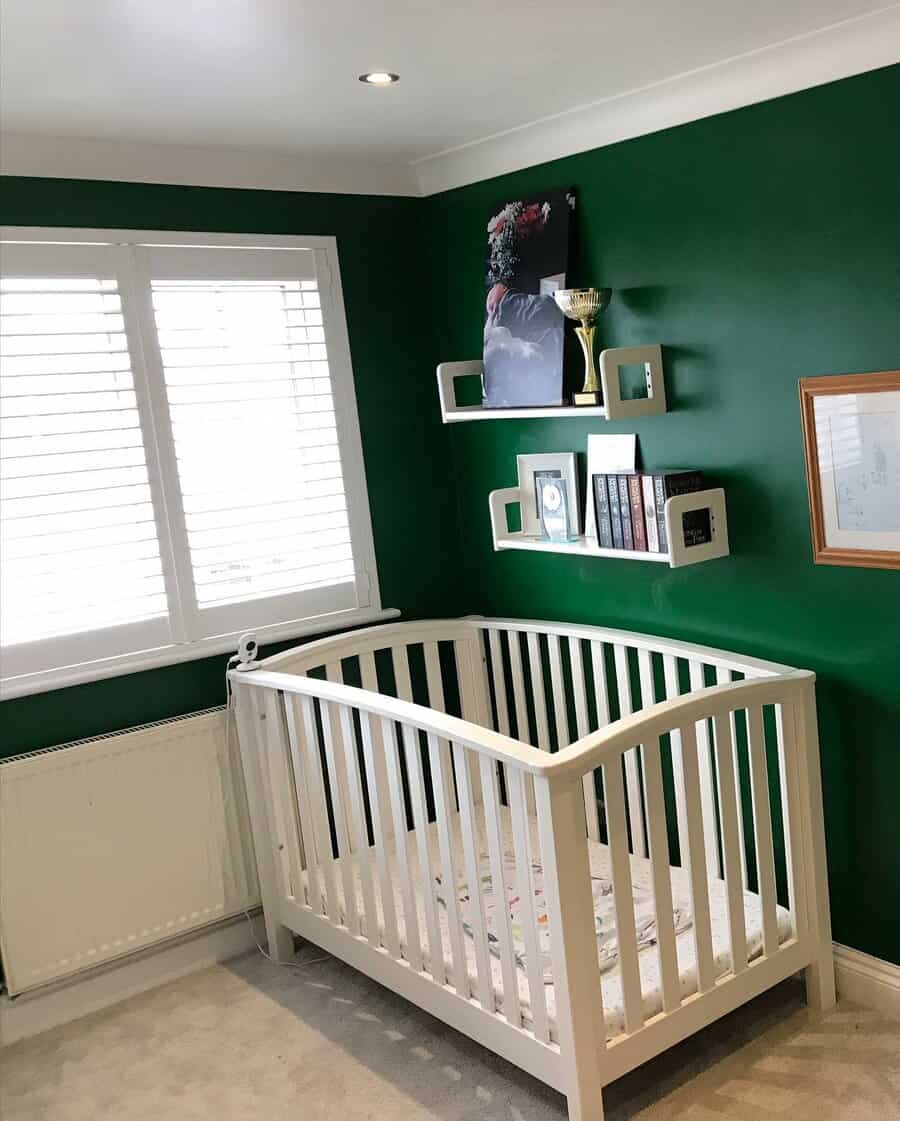 green wall paint