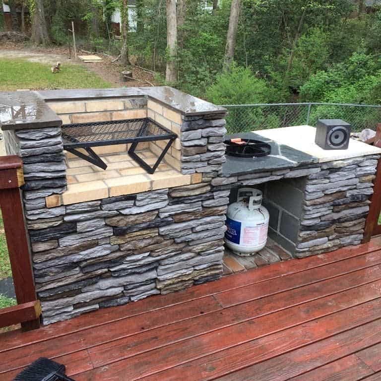 brick stone grill
