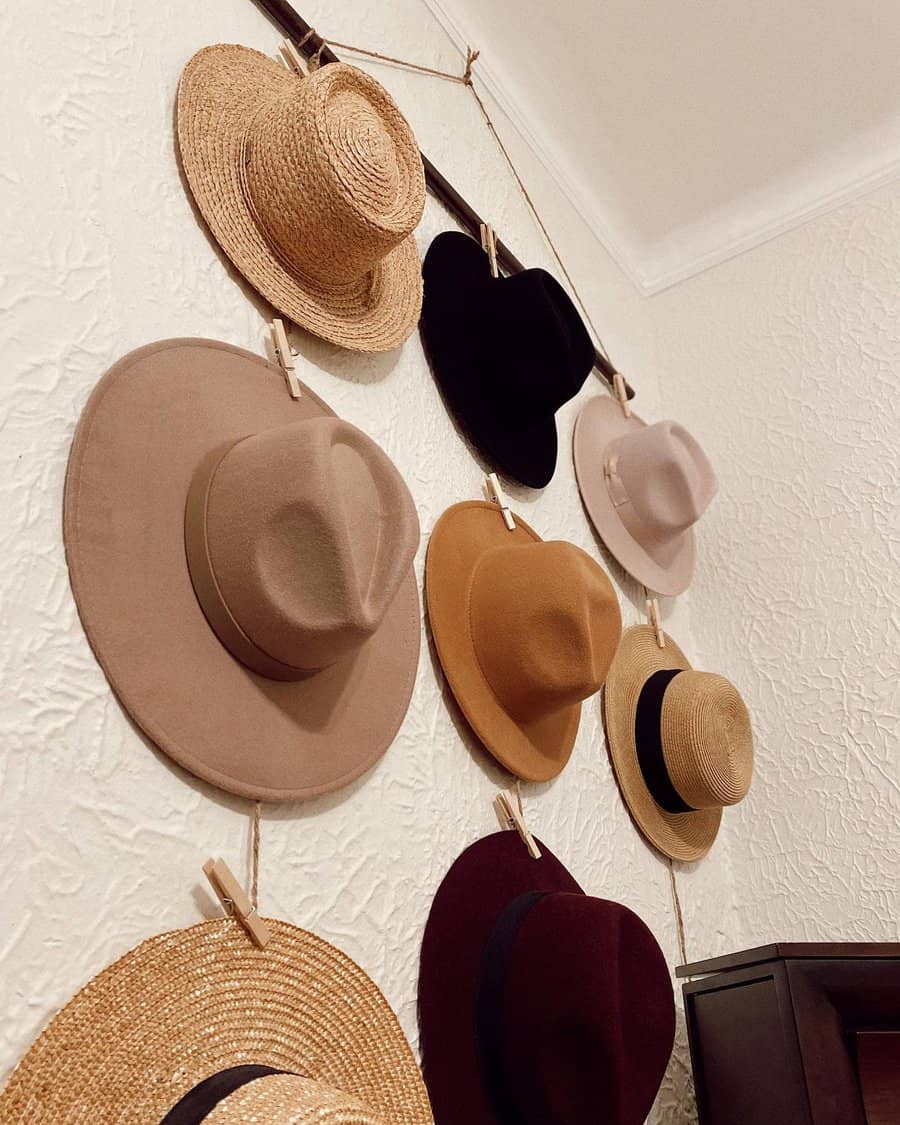 Macrame hat rack