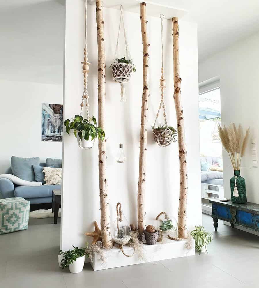 Dining room wall hanging plant decor