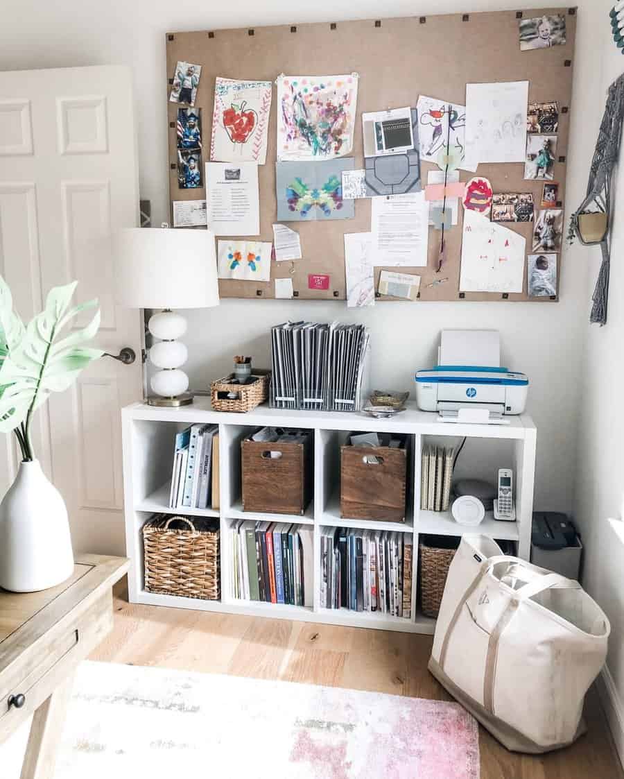 Low shelf with countertop