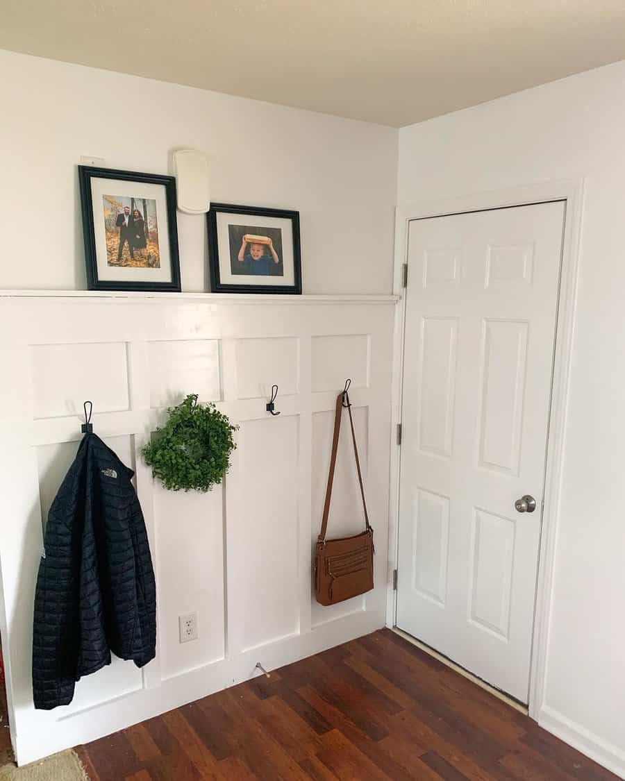 Mudroom with hooks and hangers