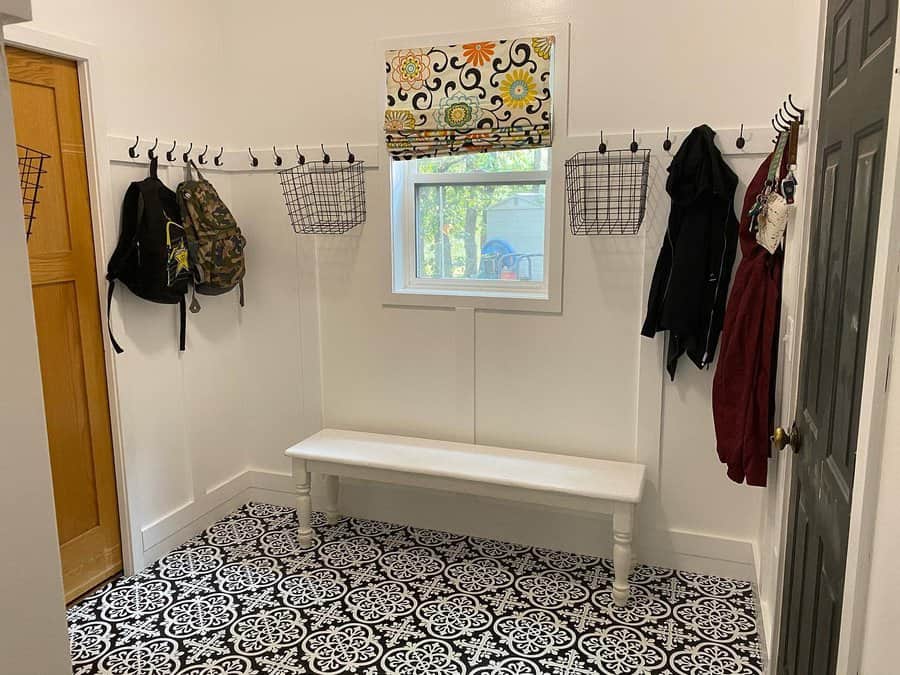 Mudroom with hooks and hangers