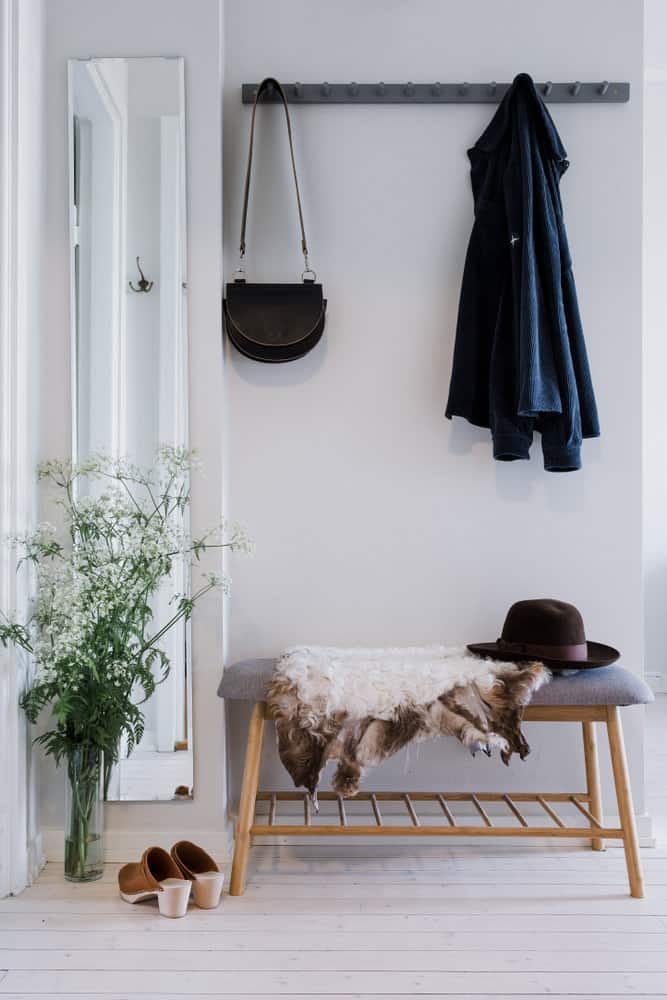 Mudroom with hooks and hangers