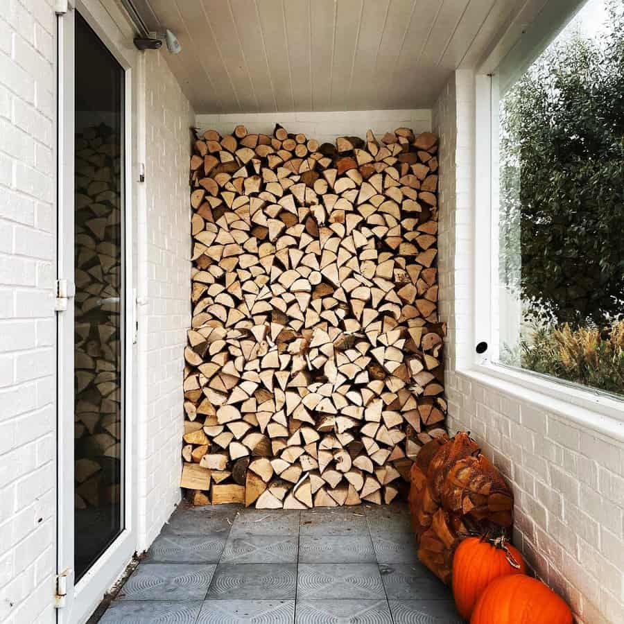 Indoor Firewood Storage Ideas a ball