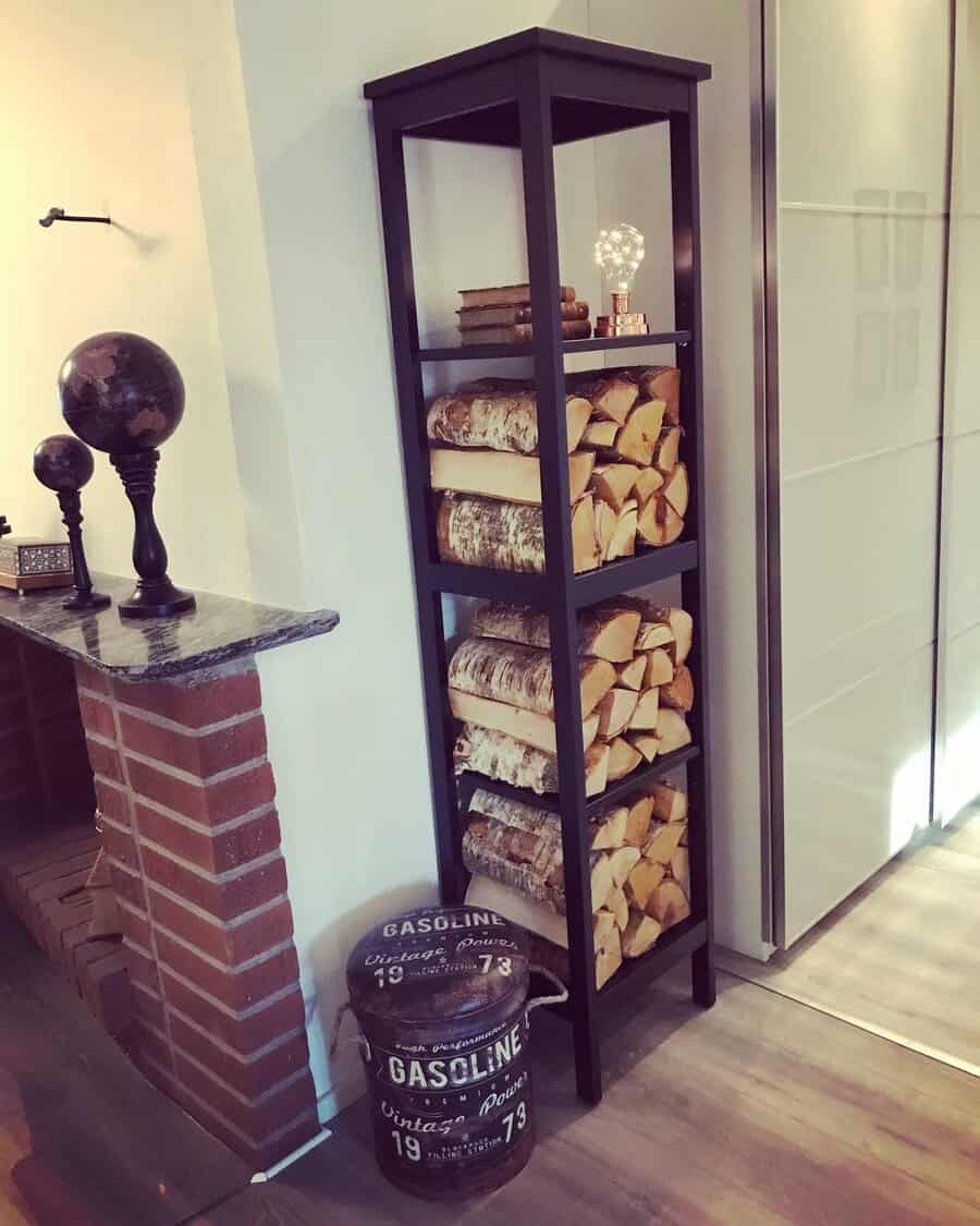 Indoor firewood storage