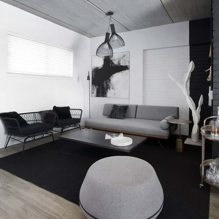 Industrial Gray Living Room Ideas kate delfante