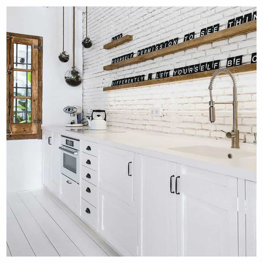 Industrial small galley kitchen