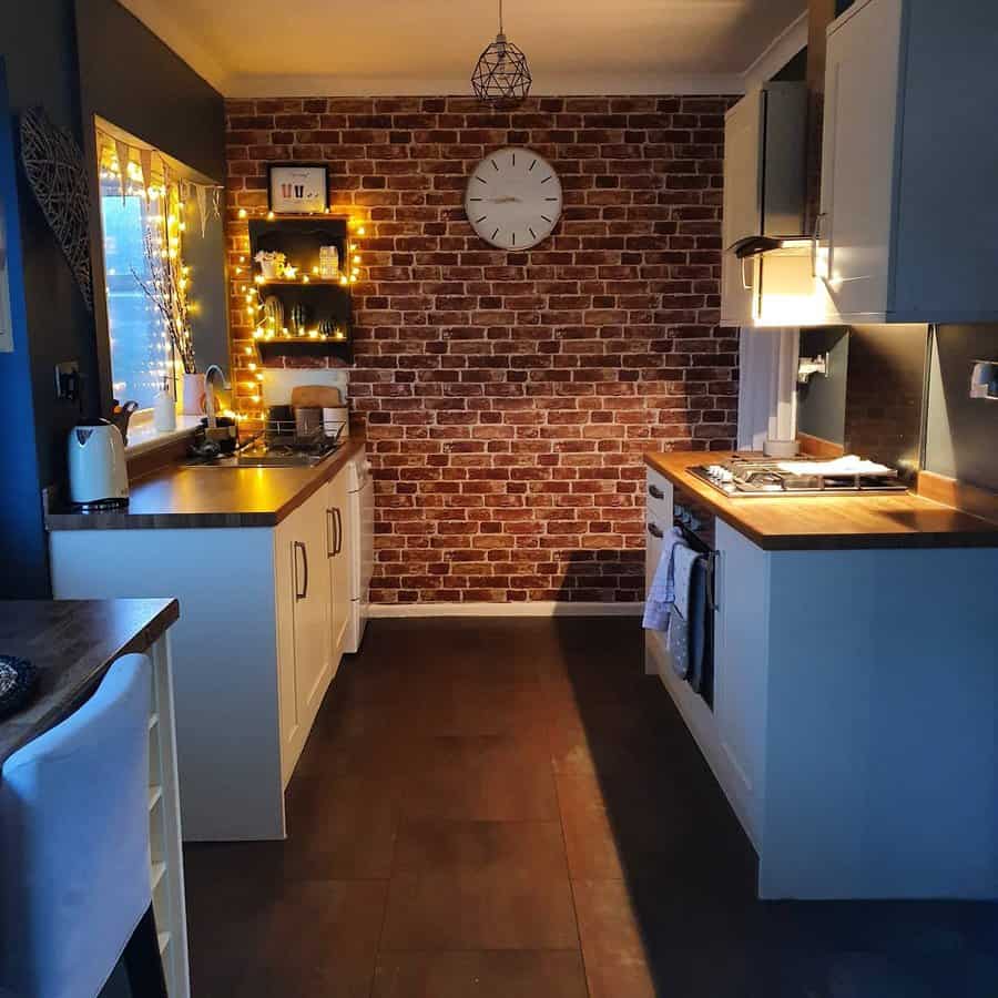 Industrial small galley kitchen