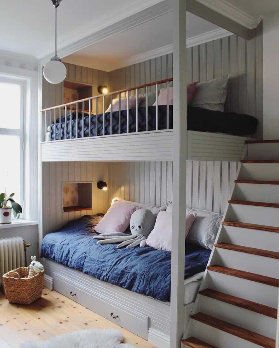 Loft-style bunk bed