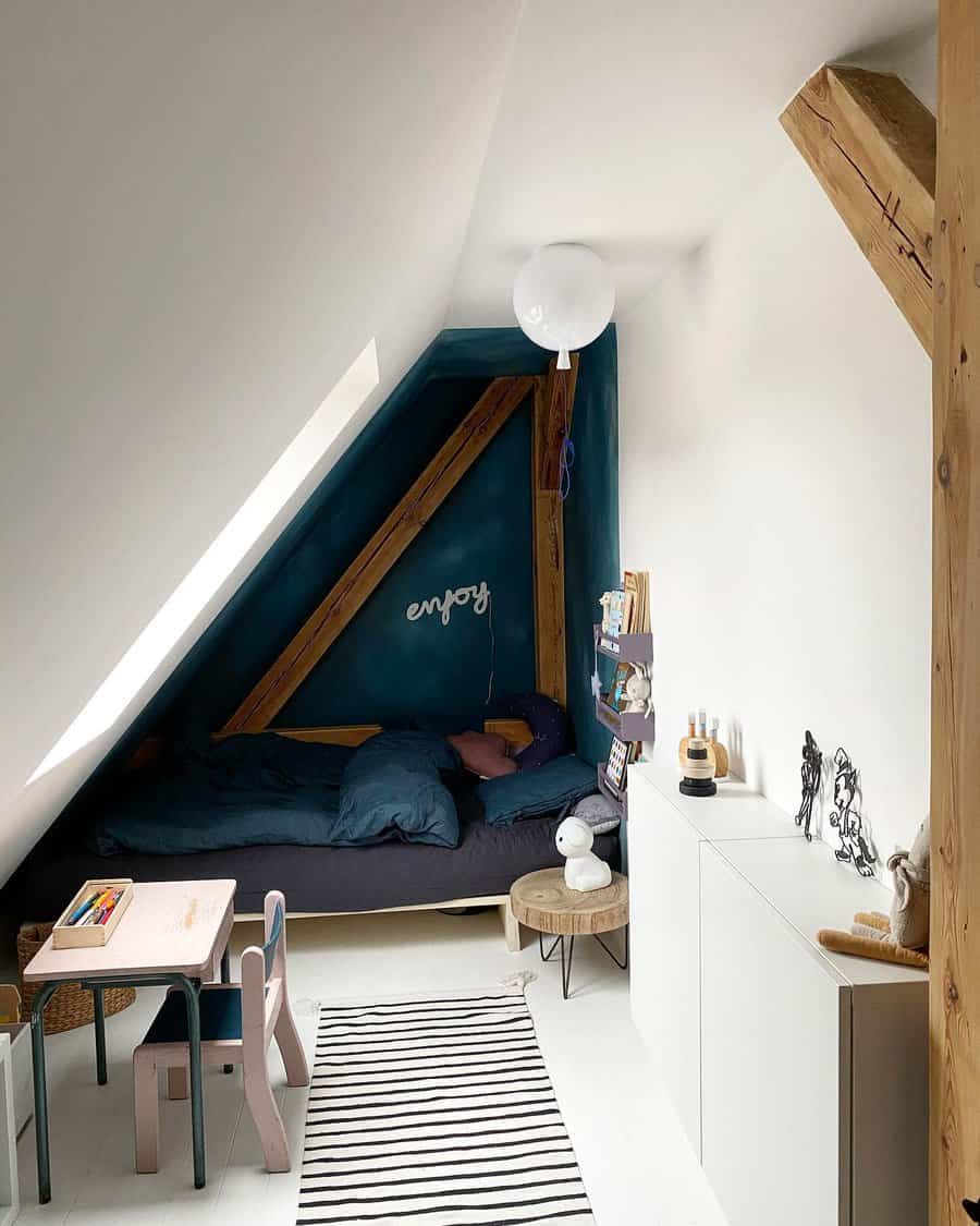 Small attic loft bedroom