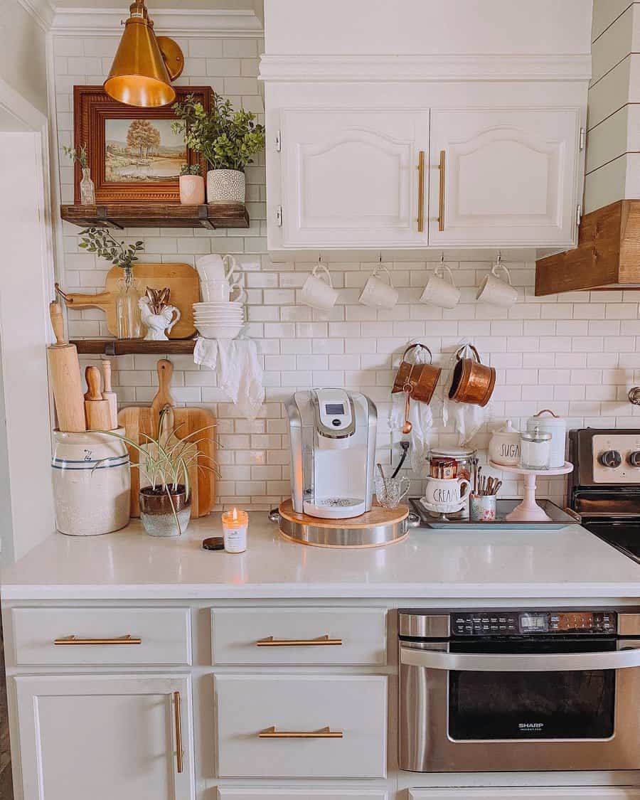  coffee station with fall decor
