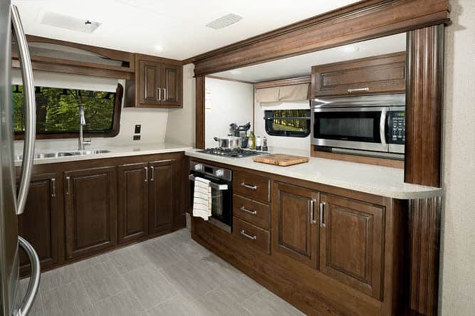 RV kitchen with functional space